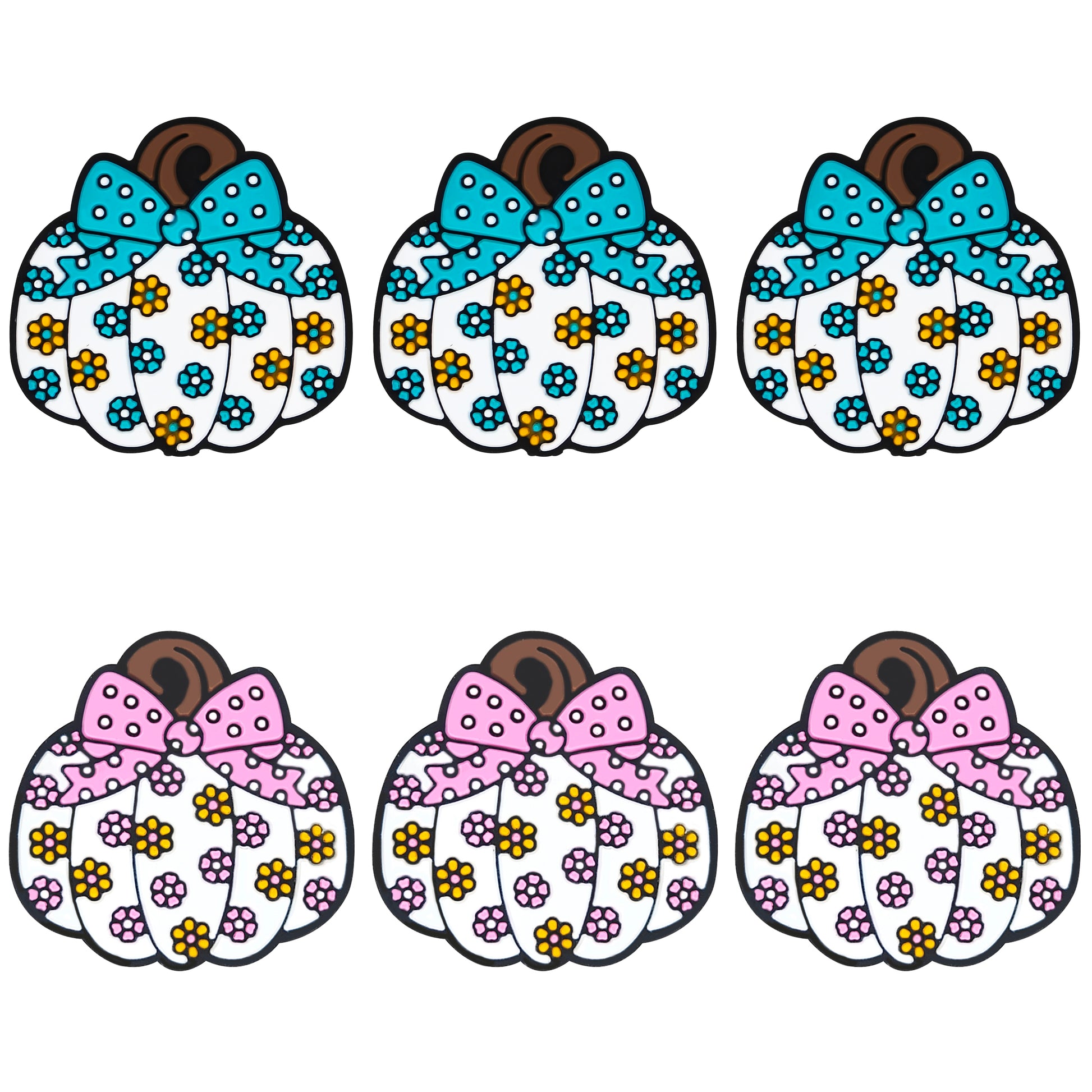 Floral Bow Pumpkin Focal
