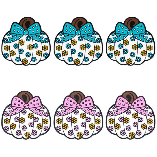 Floral Bow Pumpkin Focal
