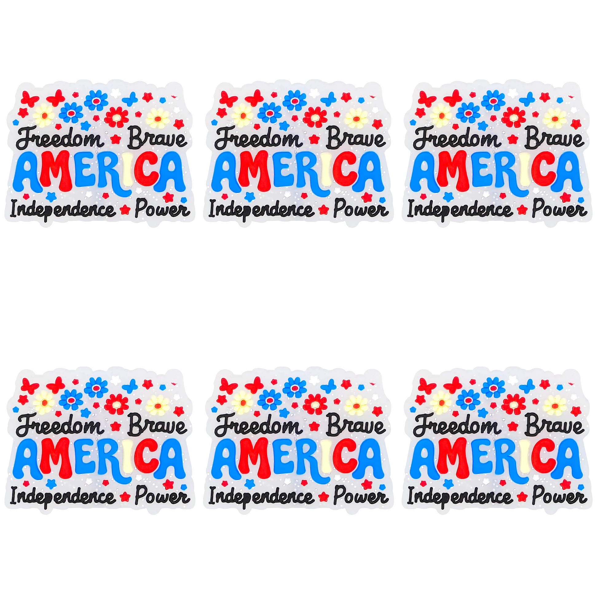 Floral Patriotic America Independence Focal