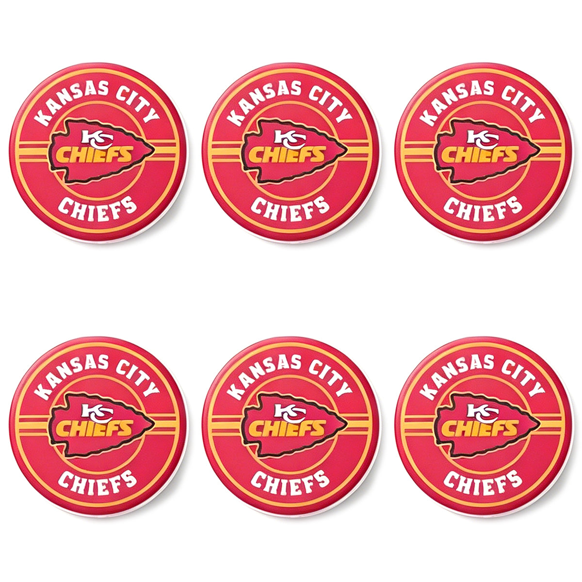 New Flat Round Print Silicone Football Team Focal Beads