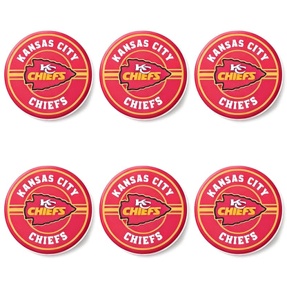 New Flat Round Print Silicone Football Team Focal Beads