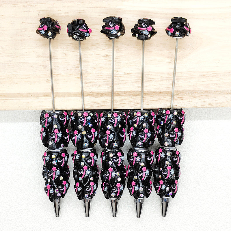 Halloween Black Witch Hat Rhinestone Pen Craft DIY,Beadable Pen