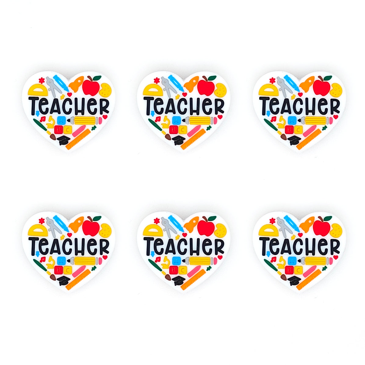 Heart Teacher Focal Beads