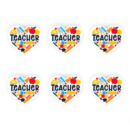 Heart Teacher Focal Beads