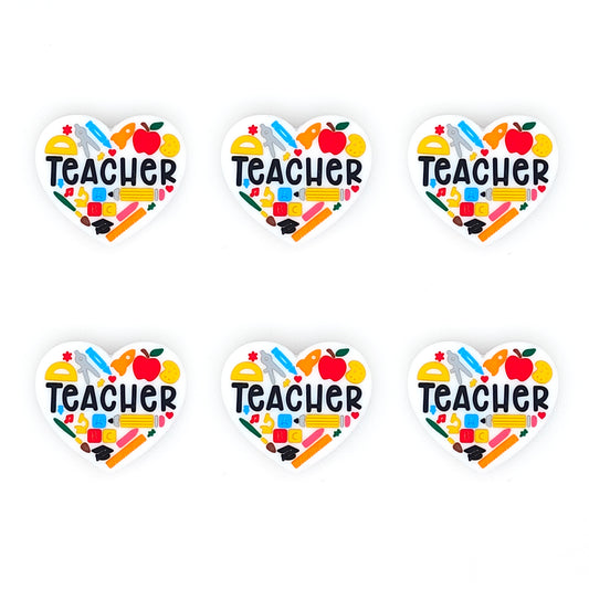 Heart Teacher Focal Beads
