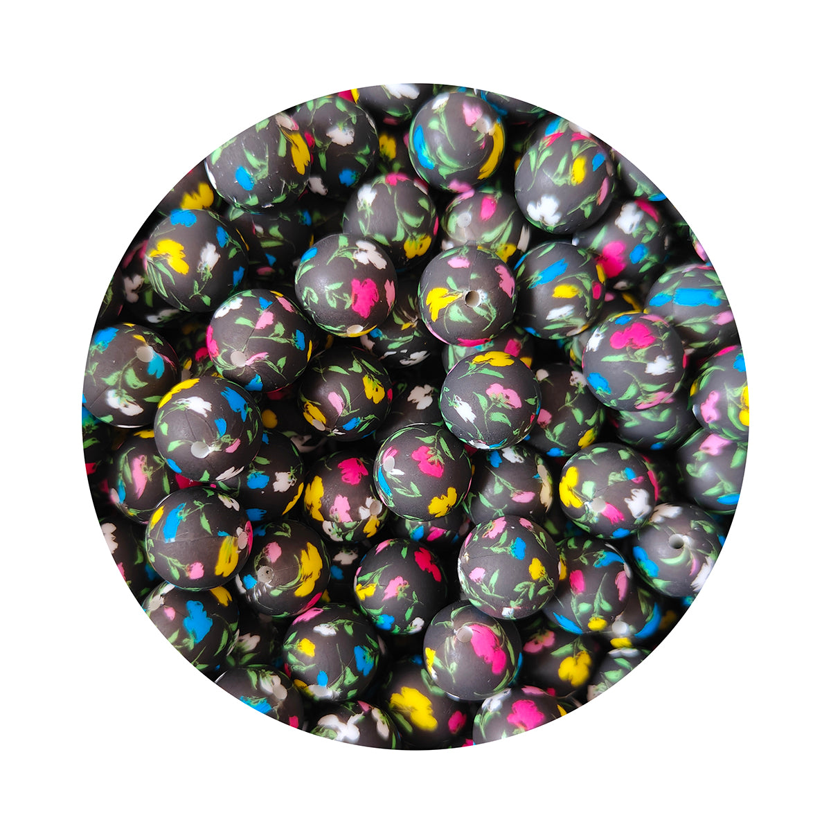 15mm New Print Silicone Beads