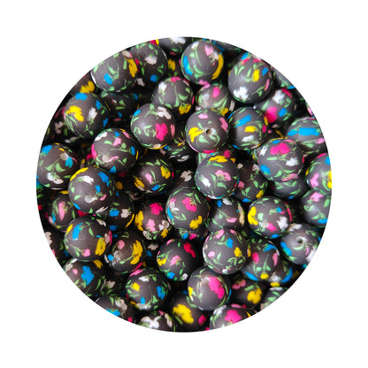 15mm New Print Silicone Beads