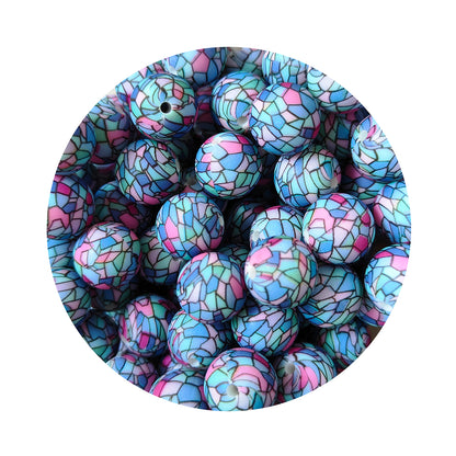 15mm New Print Silicone Beads