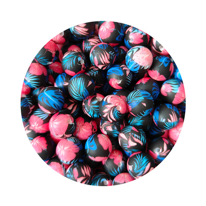 15mm New Print Silicone Beads