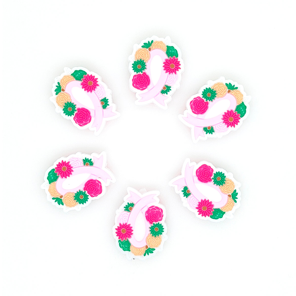 Flower Pink Ribbon Awareness Focal