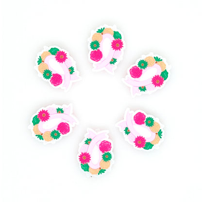Flower Pink Ribbon Awareness Focal