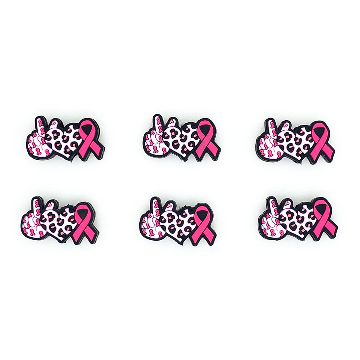 Victory Pink Ribbon Heart Focal