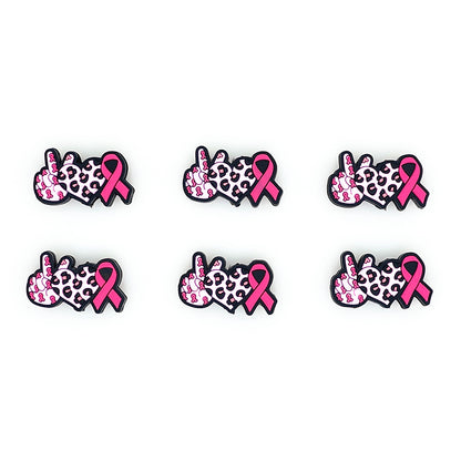 Victory Pink Ribbon Heart Focal