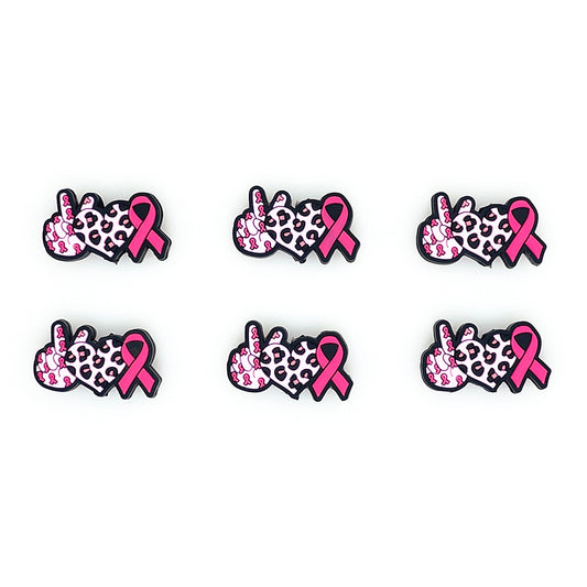 Victory Pink Ribbon Heart Focal