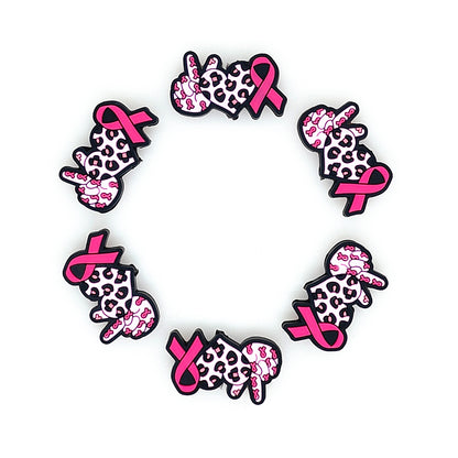 Victory Pink Ribbon Heart Focal