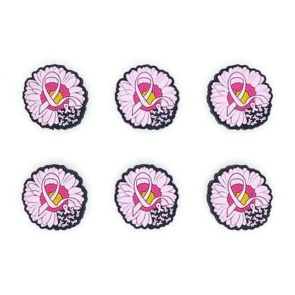 Pink Ribbon Flower Focal