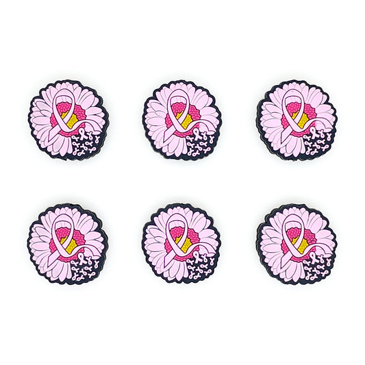 Pink Ribbon Flower Focal