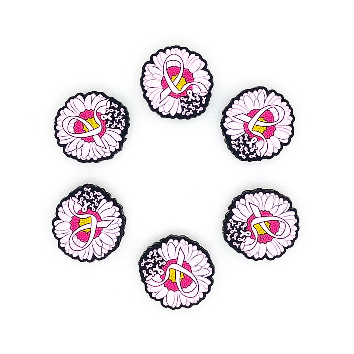 Pink Ribbon Flower Focal