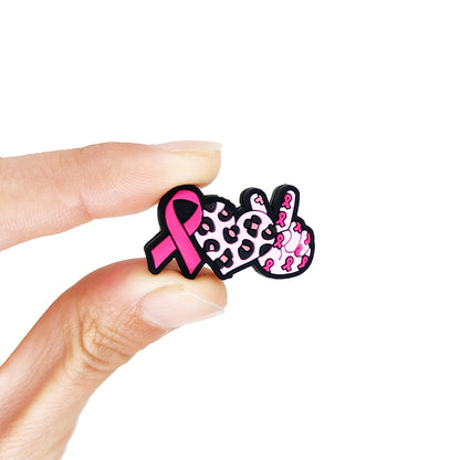Victory Pink Ribbon Heart Focal