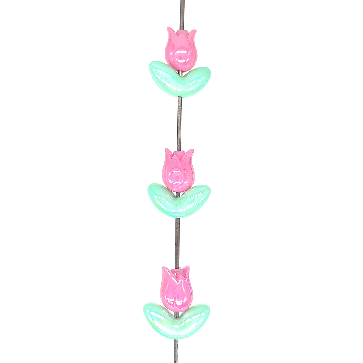 30pcs Assorted Tulip Acrylic Beads