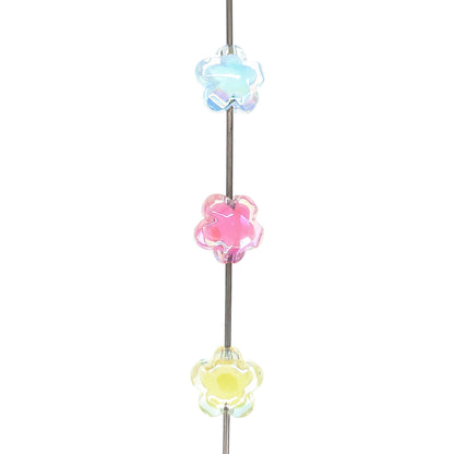 Colorful Flower Bubblegum Acrylic Beads