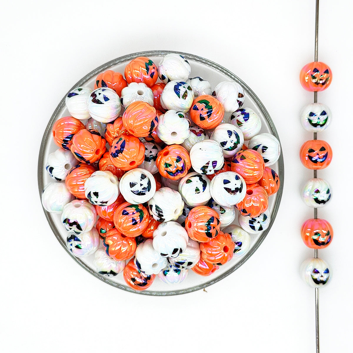 16mm Halloween Pumpkin Acrylic Gumball Beads
