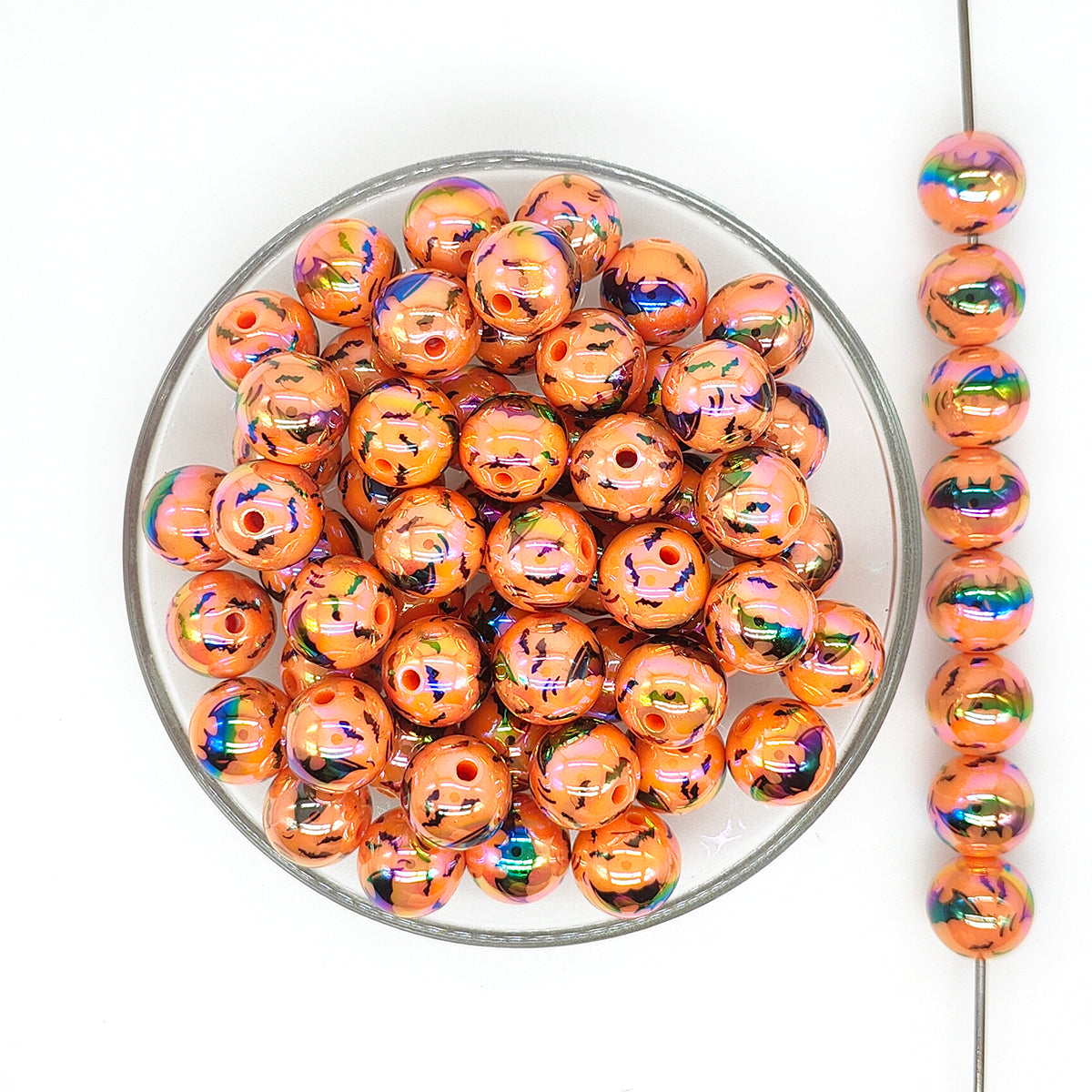16mm Halloween Bat Gumball Acrylic Beads