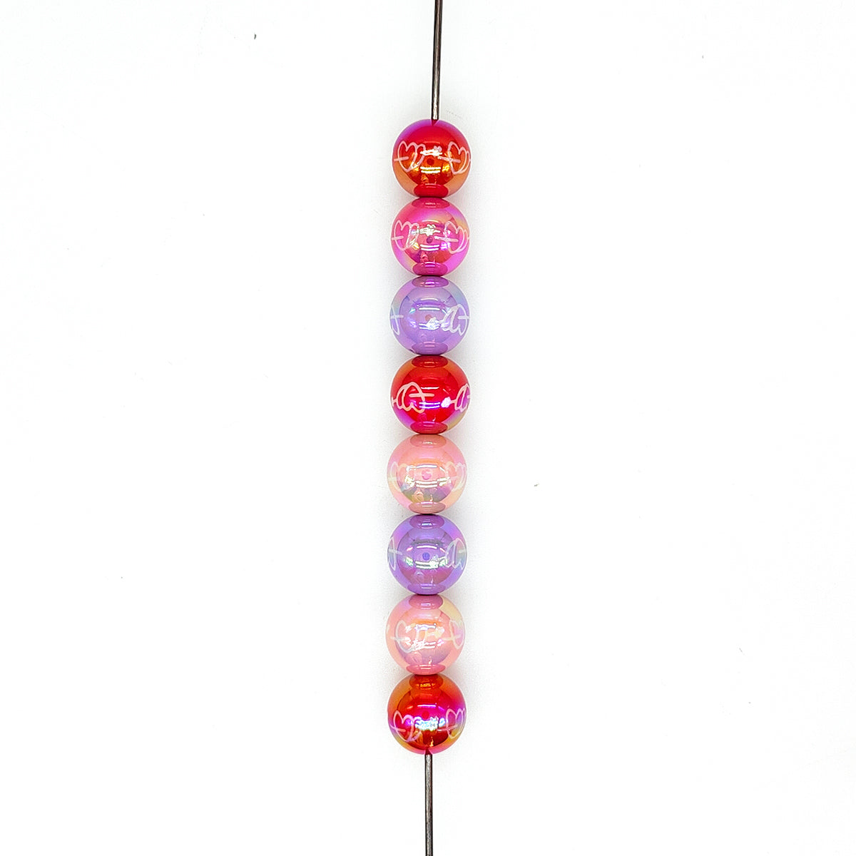 16mm Valentines Day Acrylic Beads Mix,UV Gumball Bead
