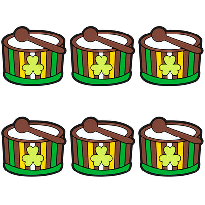 Irish Drum with Shamrocks Focal