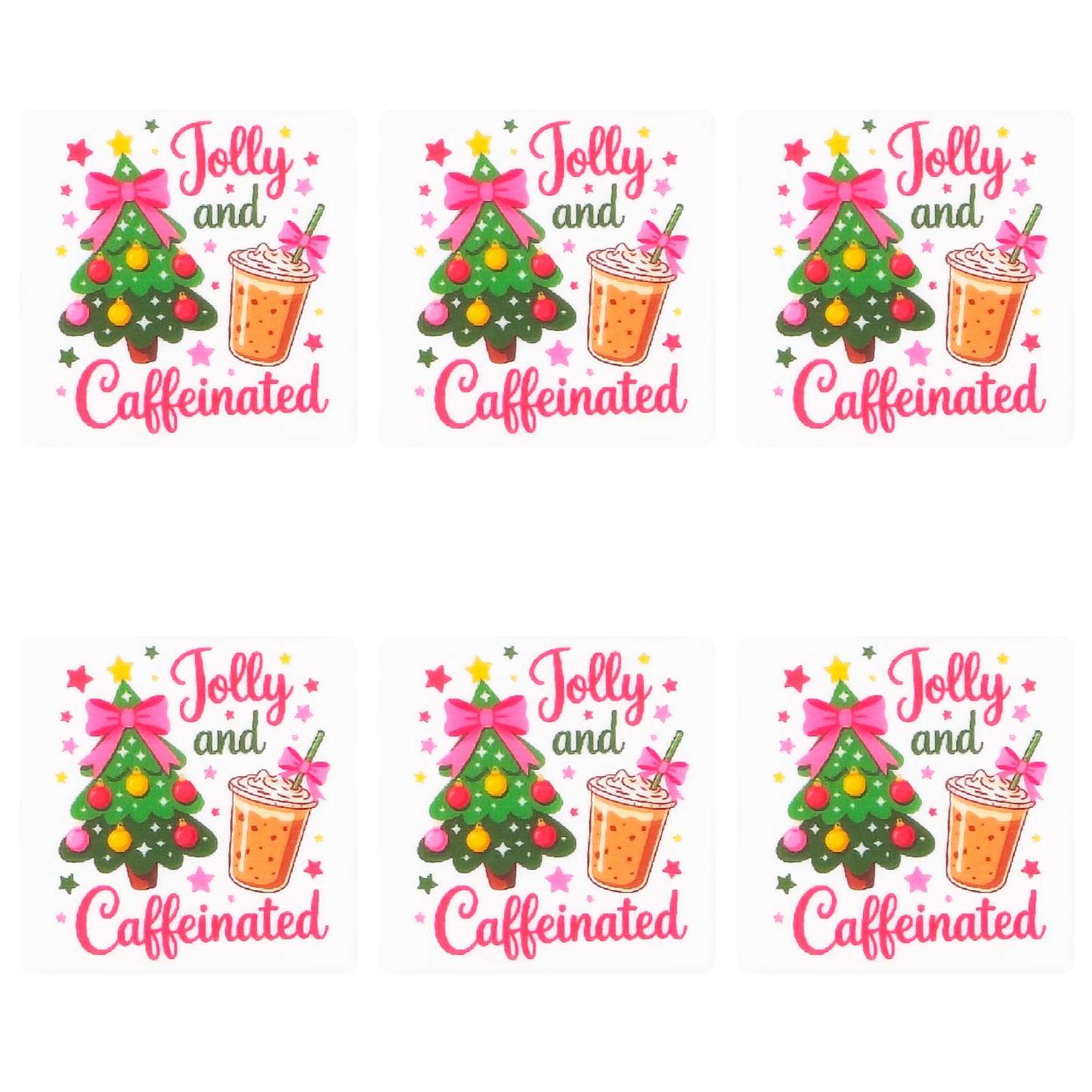 Jolly and Caffeinated Square Print Focal