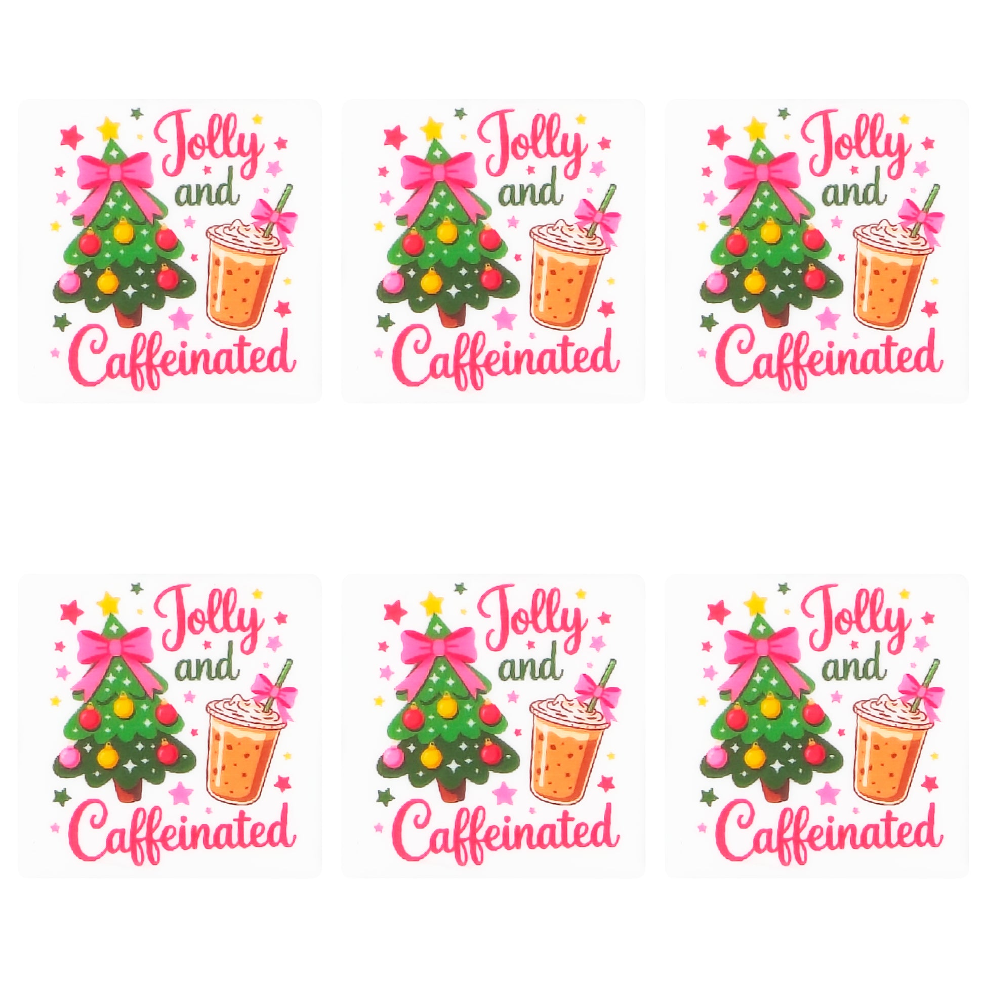 Jolly and Caffeinated Square Print Focal