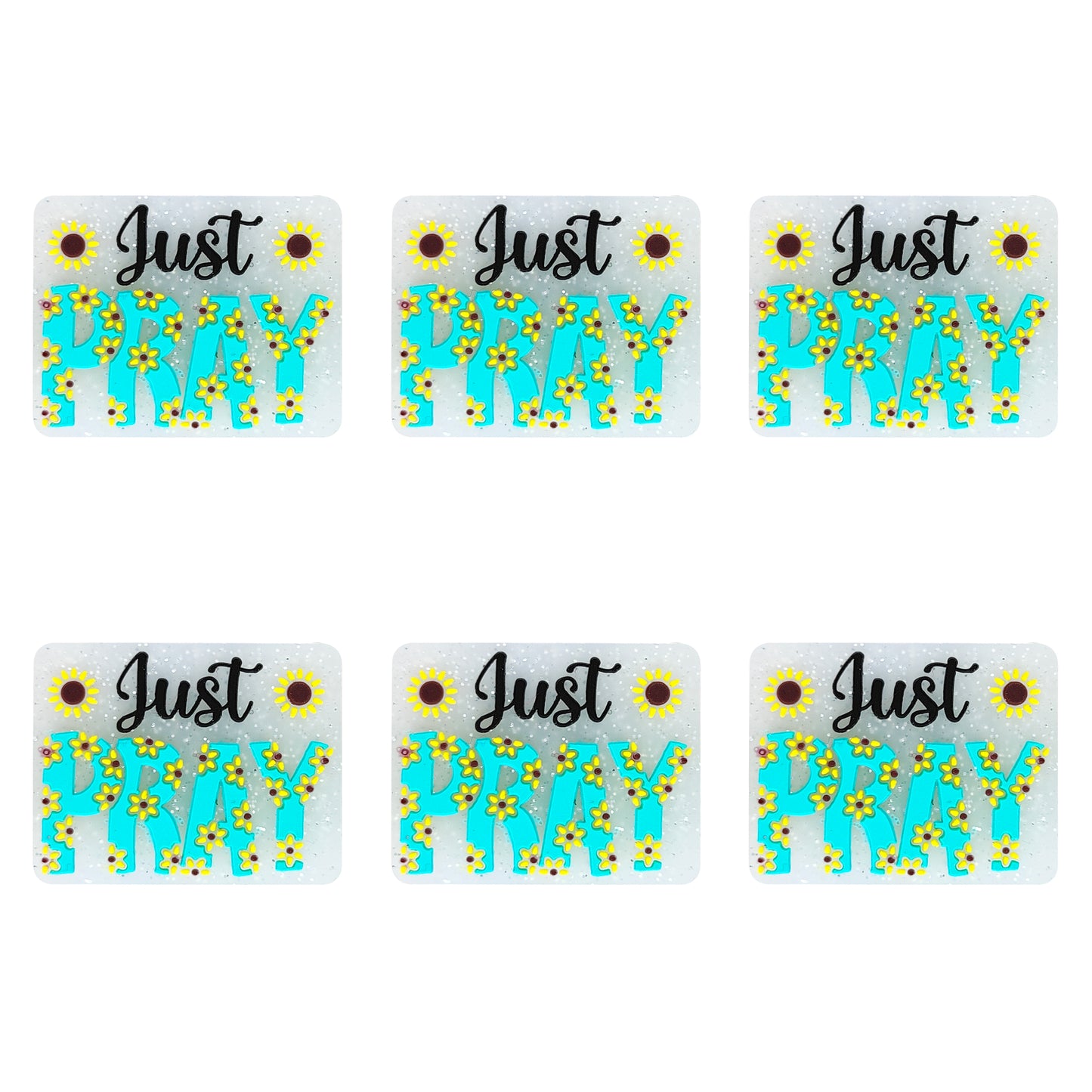 Just Pray Glitter Focal