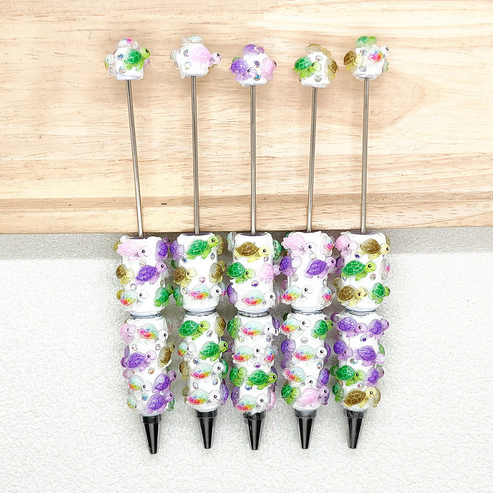 Multicolor Sea Turtle Beadable Pen Bar Blank