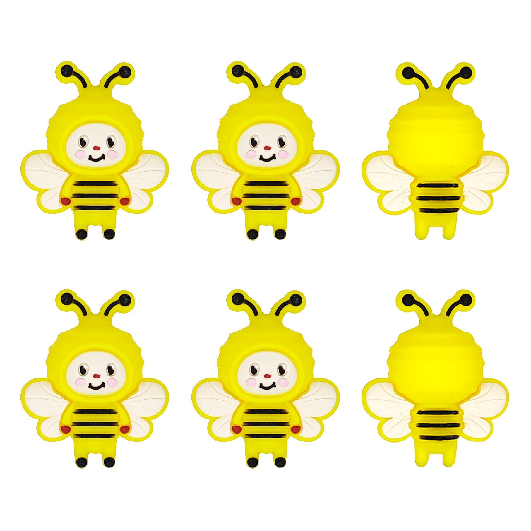 New 3D Bee Focal Silicone Beads