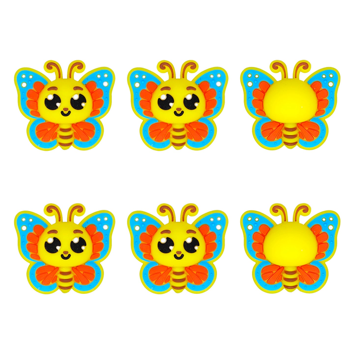 New 3D Butterfly Focal Silicone Beads