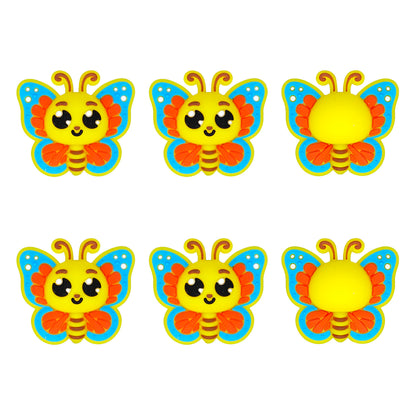 New 3D Butterfly Focal Silicone Beads