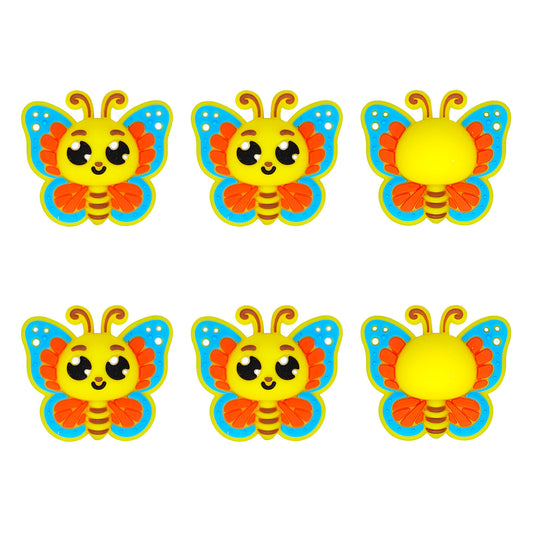 New 3D Butterfly Focal Silicone Beads