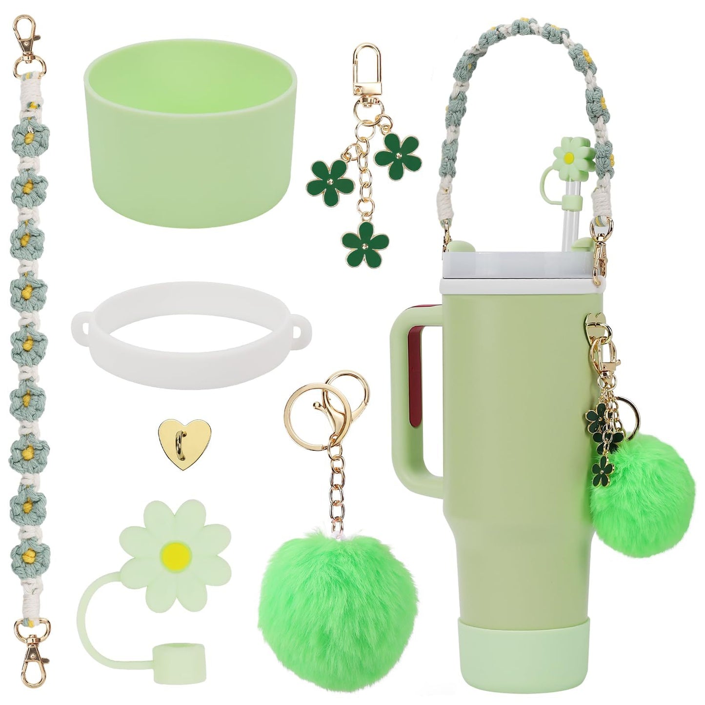Cup Charm Set,Cup Accessories,Water Bottle Handle Strap