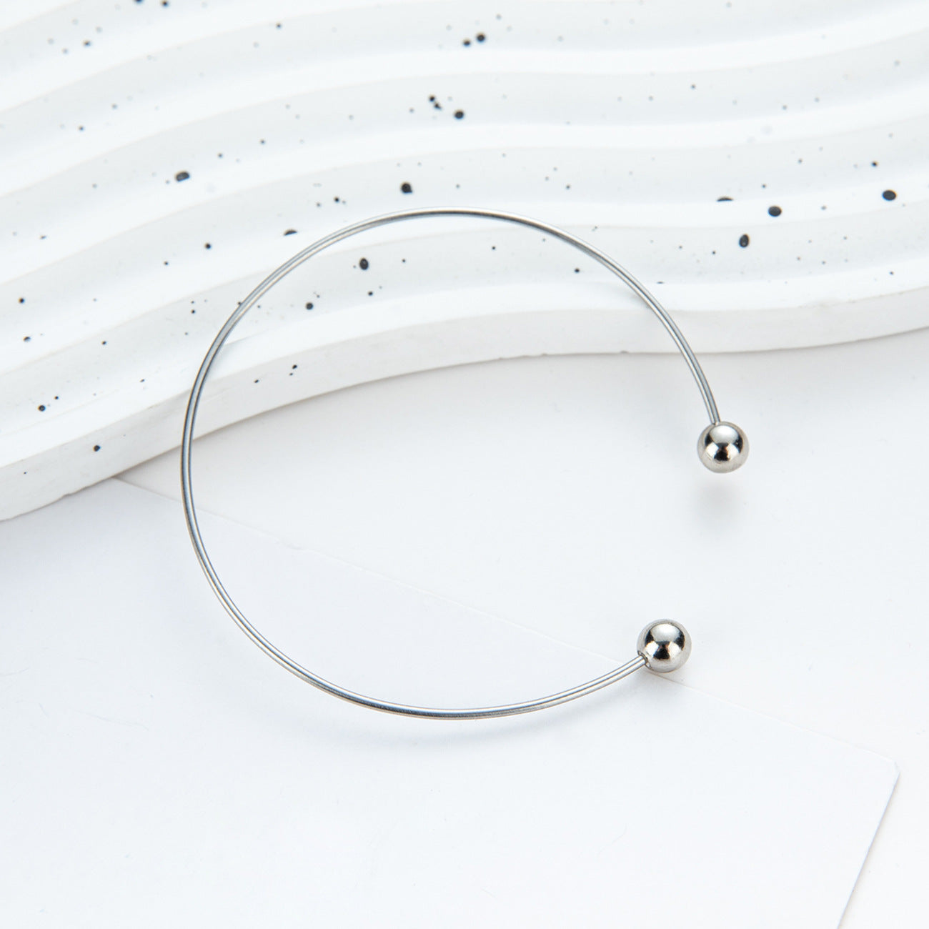 5Pcs/lot Beadable Bangle Bracelet Opening Screw End Ball Wire Blank DIY Jewelry