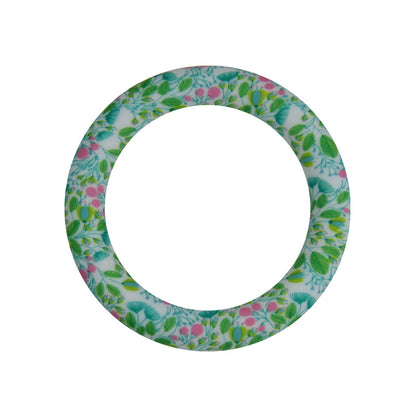 65mm Print Silicone Round Loop with 2 hole