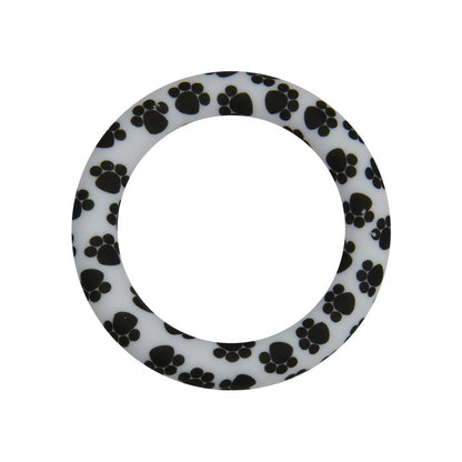 65mm Print Silicone Round Loop with 2 hole