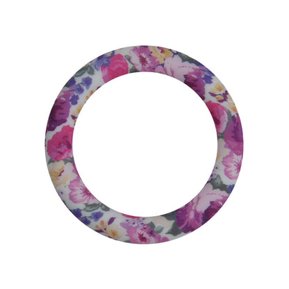 65mm Print Silicone Round Loop with 2 hole