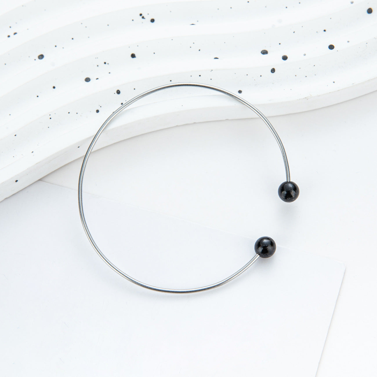 5Pcs/lot Beadable Bangle Bracelet Opening Screw End Ball Wire Blank DIY Jewelry