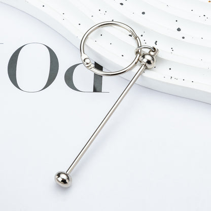 Beadable Bar Blank Keyring DIY,for Cup Charm,Keychain