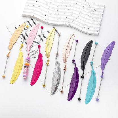 Beadable Feather Bookmark Blank- Add Your Charm