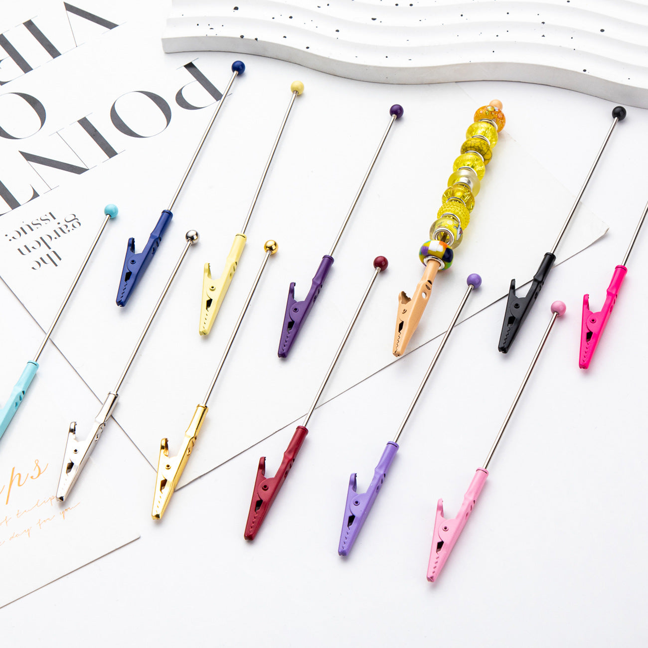 Beadable Card Holder Clips-Blank