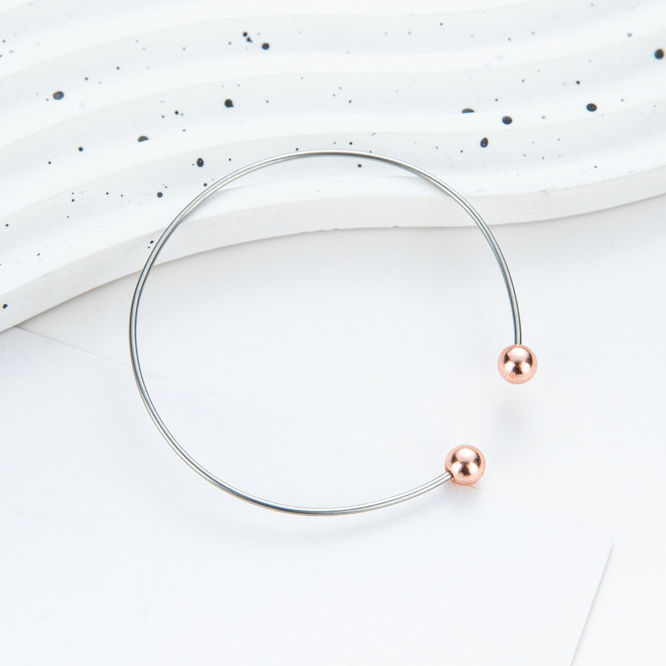 5Pcs/lot Beadable Bangle Bracelet Opening Screw End Ball Wire Blank DIY Jewelry