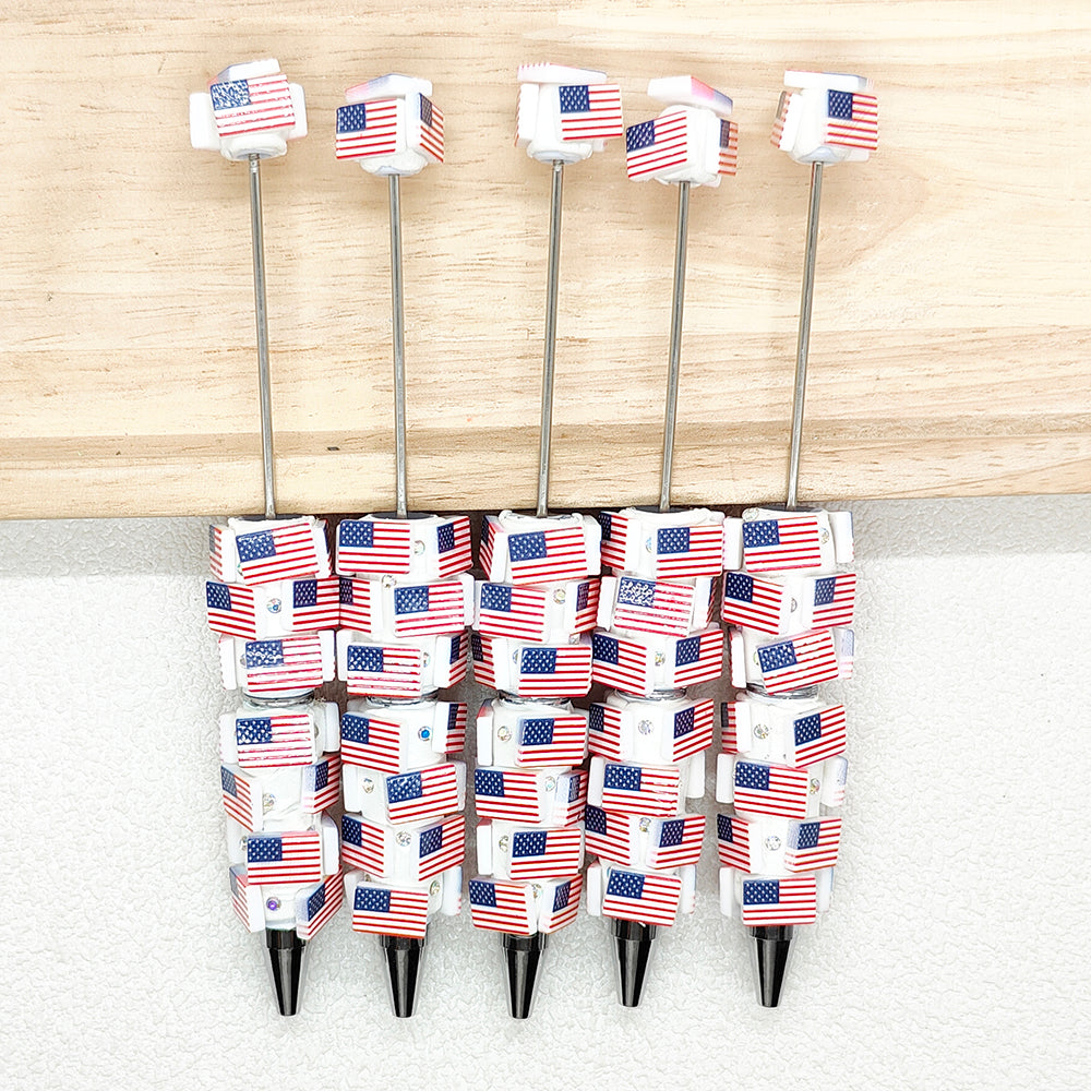 Patriotic Beadable Pen Blank,Independence Day Pen DIY