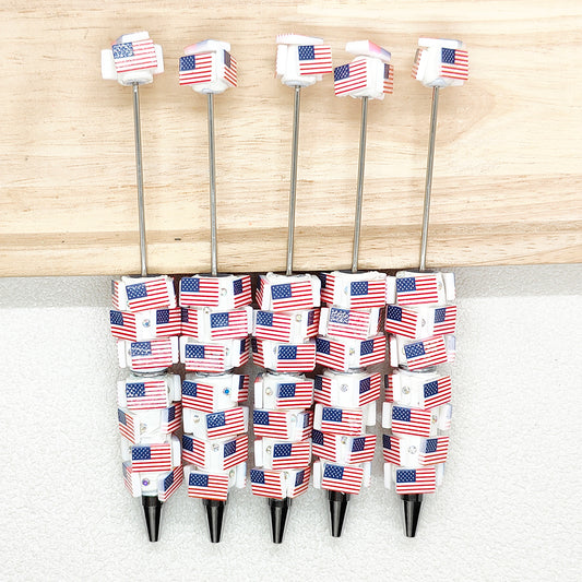Patriotic Beadable Pen Blank,Independence Day Pen DIY