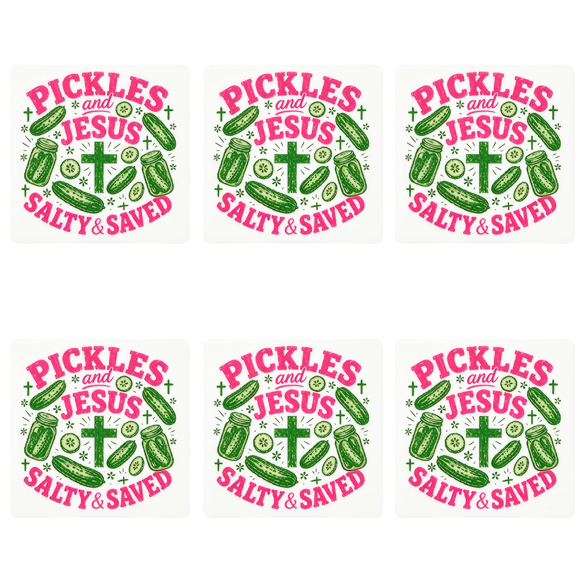 Pickles Jesus Salty Saved Square Print Focal